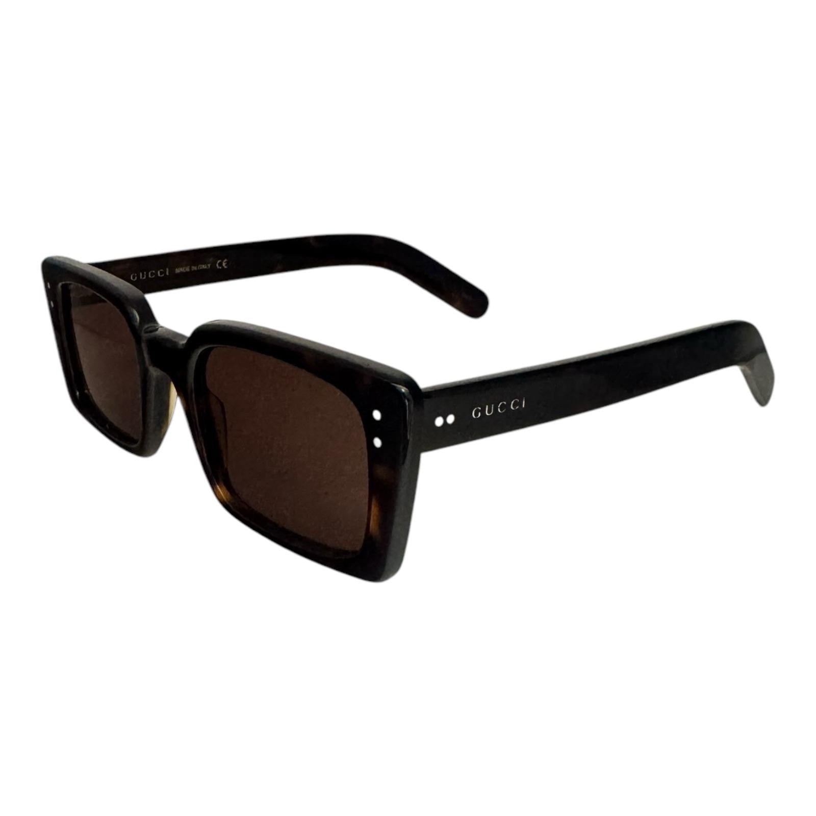 GUCCI Rave Squared Sunglasses Black Frames Tinted
