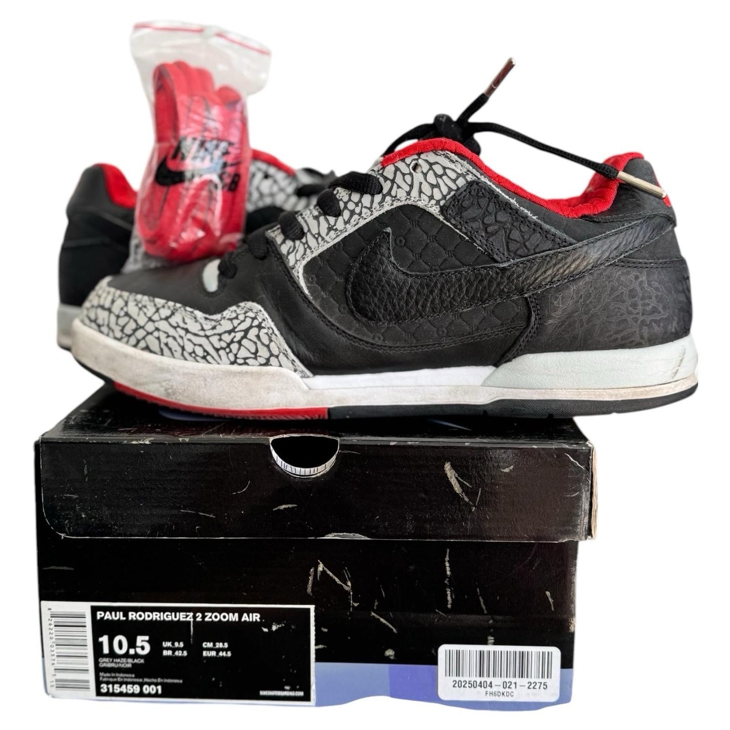 Size 10.5 - Nike Paul Rodriguez 2 Zoom Air Grey Haze Black
