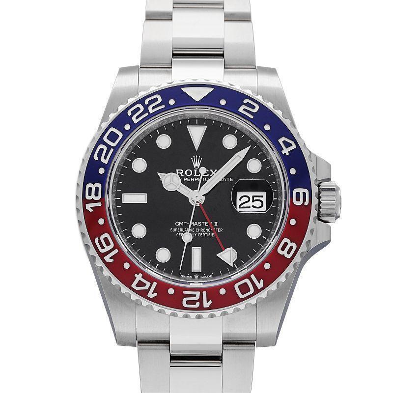 Rolex GMT-Master II 126710BLRO Silver Oyster Bracelet with Red and Blue Bezel