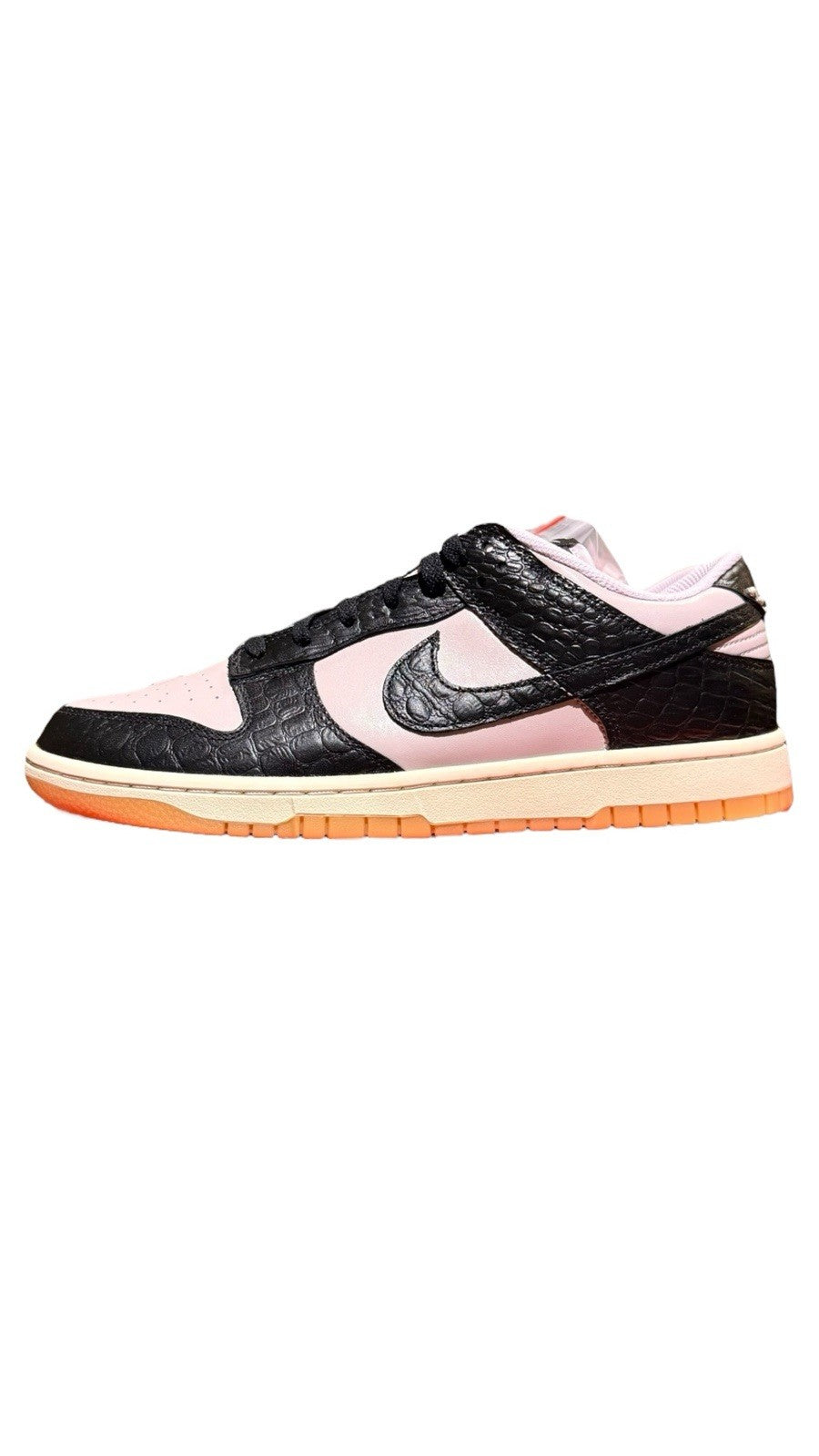 Size 10 - Nike Dunk Low Black Platinum Violet Croc