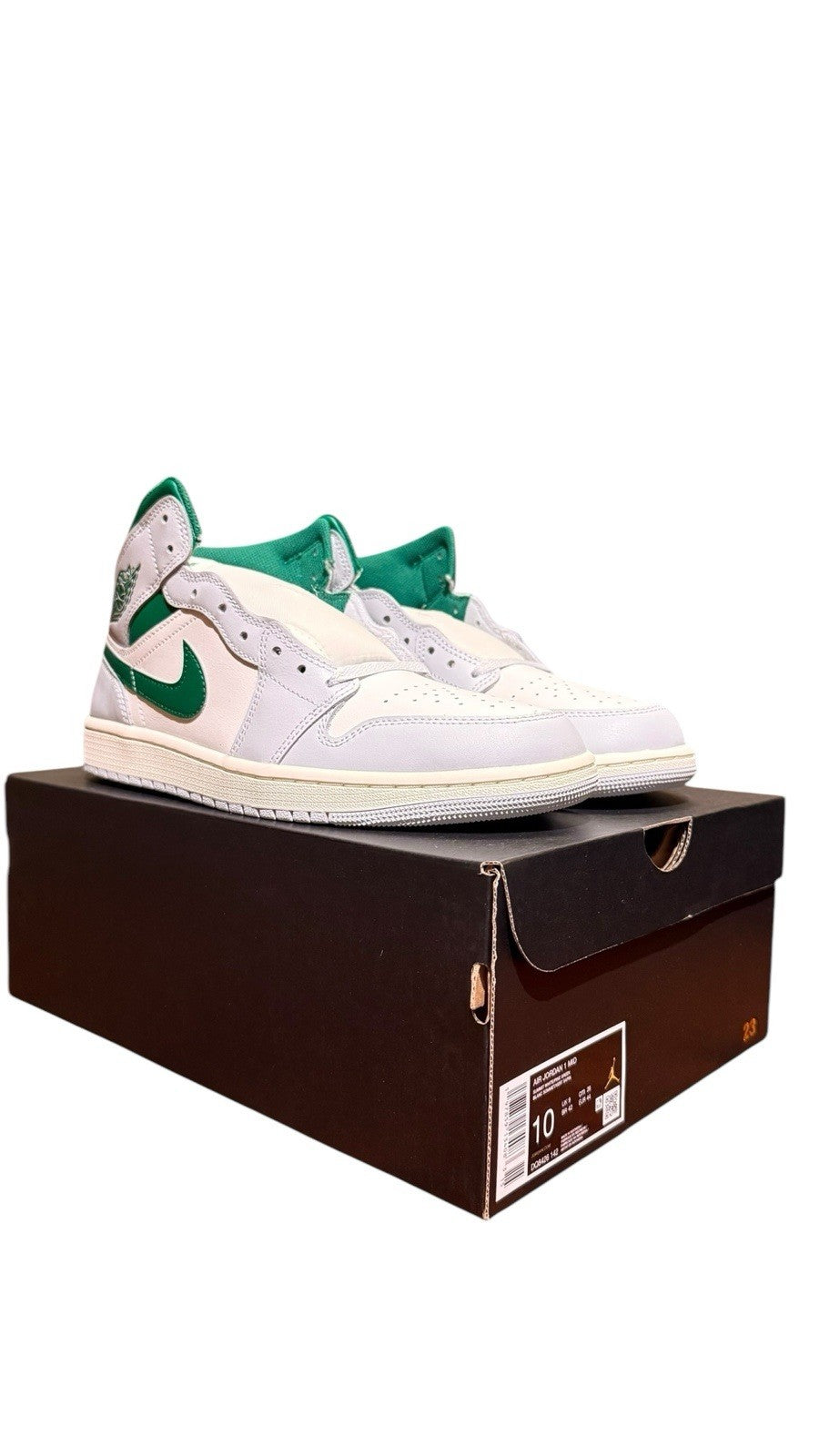 Size 10 - Air Jordan 1 Mid Summit White/ Pine Green