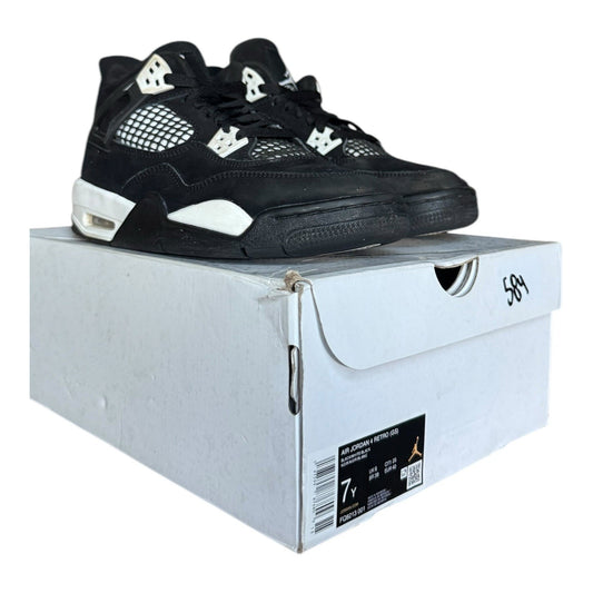 Size 7Y - Air Jordan 4 Retro White Thunder