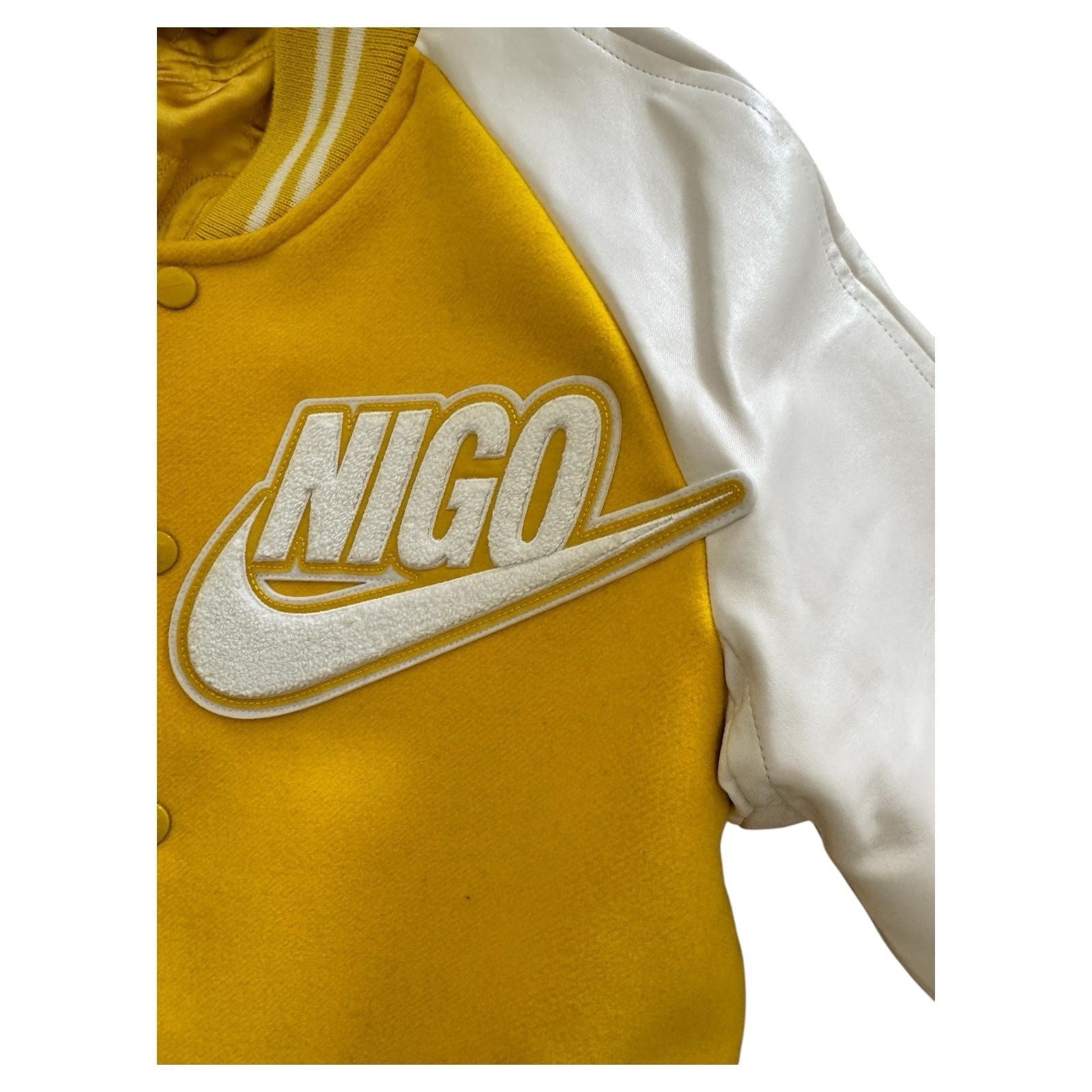 Nike X Nigo Yellow Varsity Jacket Size XS