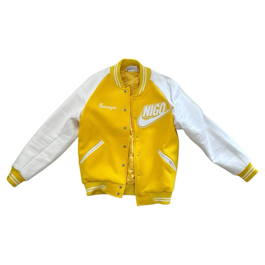 Nike X Nigo Yellow Varsity Jacket Size XS