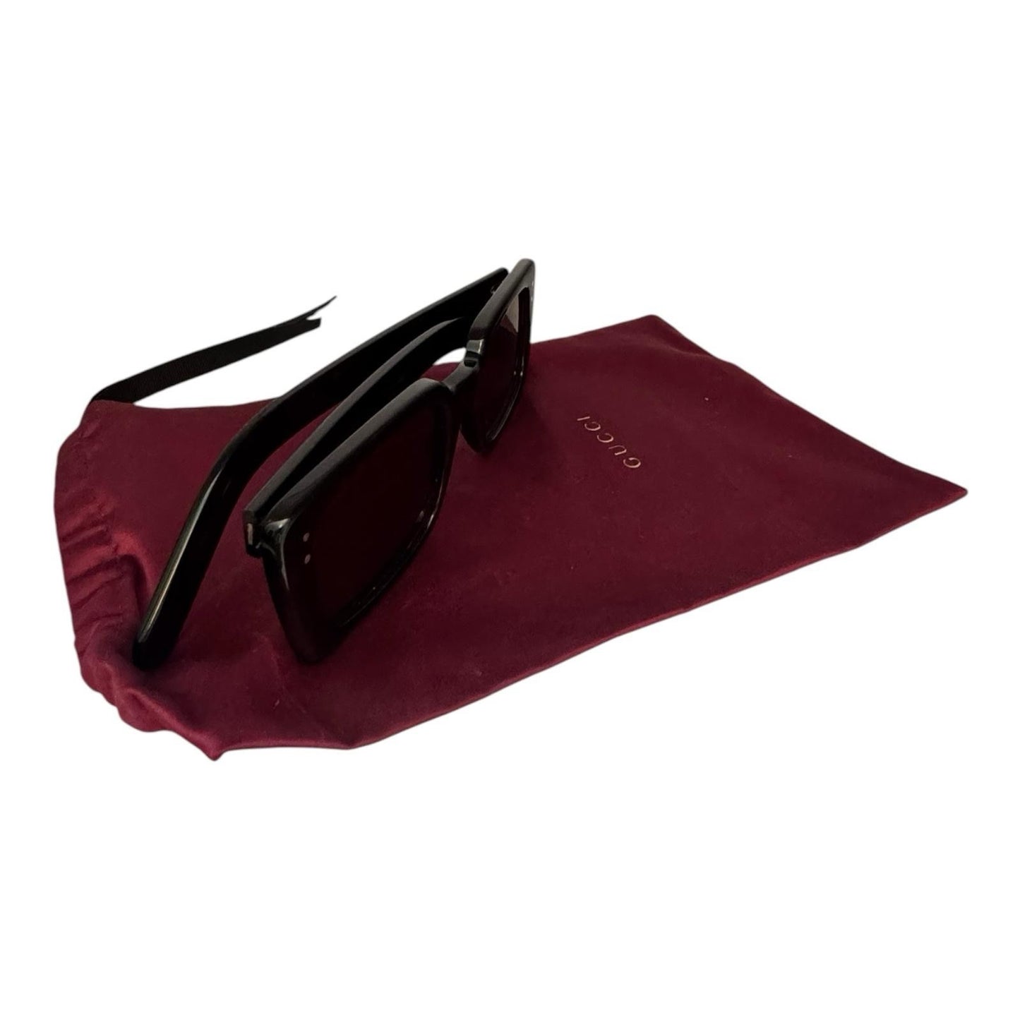 GUCCI Rave Squared Sunglasses Black Frames Tinted
