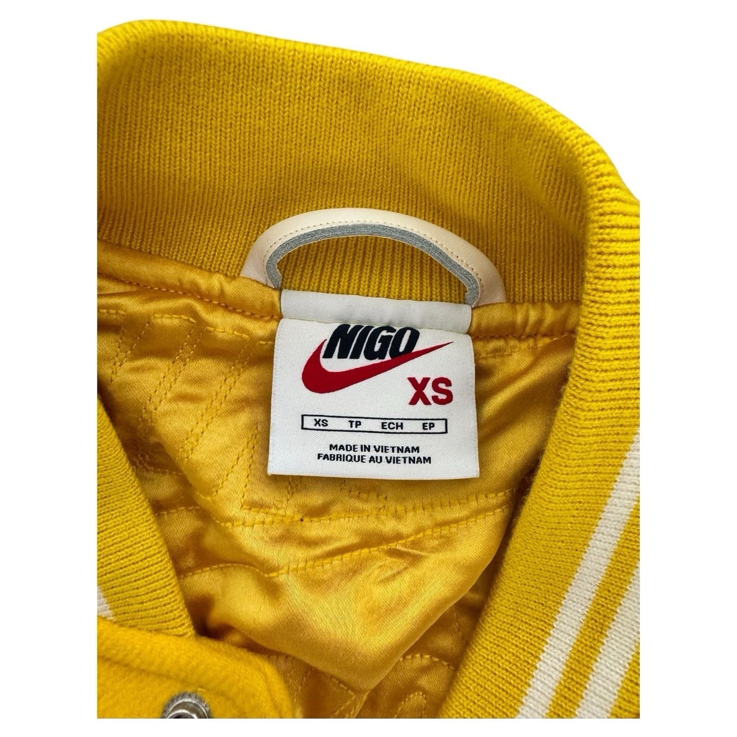 Nike X Nigo Yellow Varsity Jacket Size XS