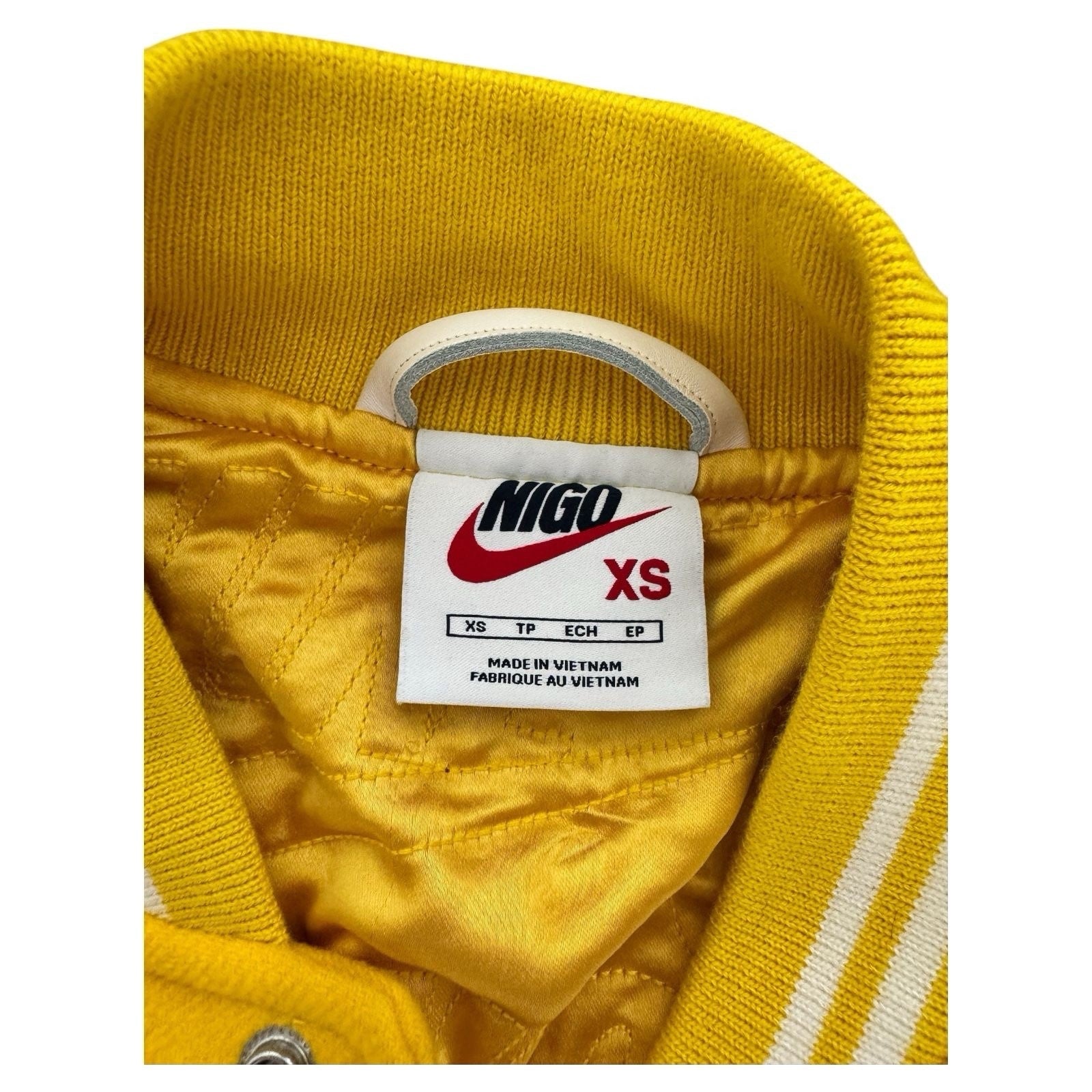Nike X Nigo Yellow Varsity Jacket Size XS