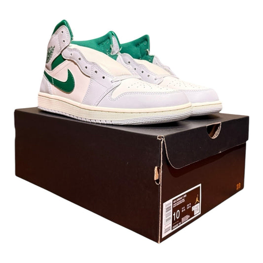 Size 10 - Air Jordan 1 Mid Summit White/ Pine Green