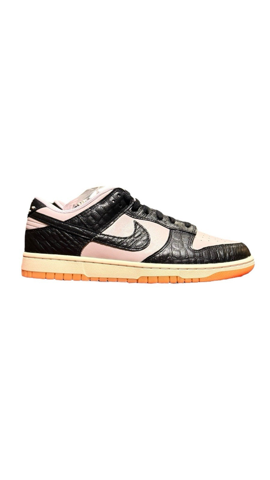 Size 10 - Nike Dunk Low Black Platinum Violet Croc